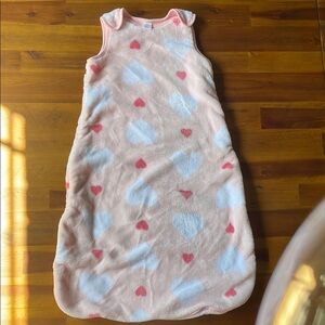 Nordstrom Cozy Pink and White Heart sleepsack